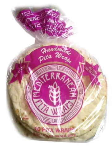Pita Wraps, Mediterranean, 9 inch, 10 count (32oz) - Parthenon Foods