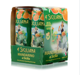 Sicilian Mandarino Soda, A’ Siciliana, 4 Pack - 4 x 330 mL (11.5 Fl Oz) Cans - Parthenon Foods
