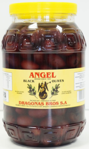 Greek Black Olives (Angel) 2 kg (4.4 lb) - Parthenon Foods