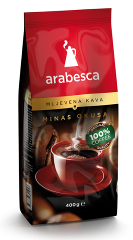 Arabesca Minas Okusa, Roasted Fine Ground Coffee, 400g - Parthenon Foods