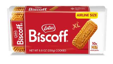Biscoff Cookies (Lotus) Airline - 10 FRESH 2-PACKS 8.8 oz (250g) - Parthenon Foods