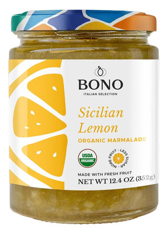 BONO Organic Sicilian Lemon Marmalade, 12.4 oz - Parthenon Foods