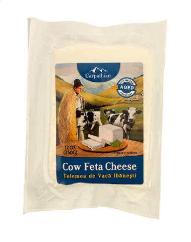 Romanian Telemea Cow Feta Cheese, 350g - Parthenon Foods