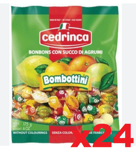 Bombottini Citrus Candies (cedrinca) CASE (24 x 150g) - Parthenon Foods