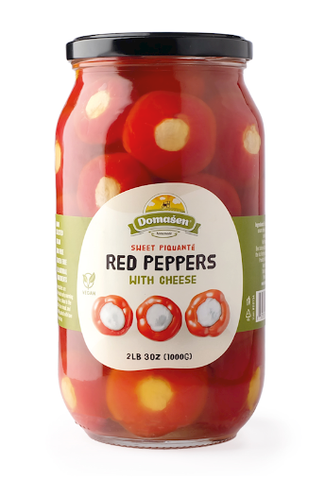Red Peppers Stuffed with Cheese (Domasen) 1kg - Parthenon Foods