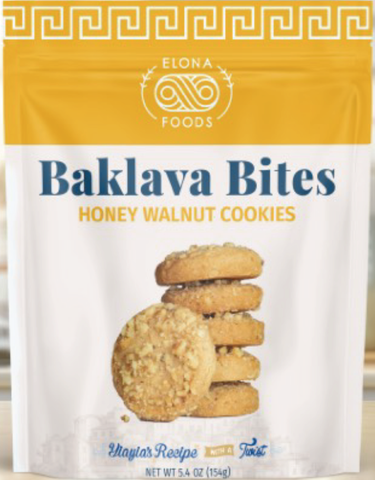 Baklava Bites - Honey Walnut Cookies (Elona Foods) 5.4 OZ (154g) - Parthenon Foods