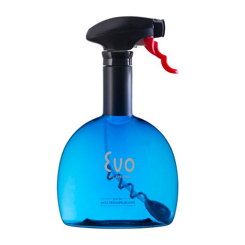 Evo Oil Sprayer Bottle, Non-Aerosol for Olive Oil and Cooking Oils, 24oz Blue - Parthenon Foods