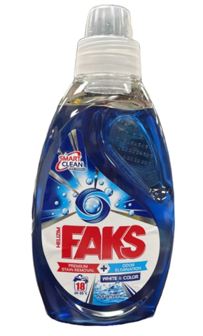 Faks Gel Aquamarine White & Color Detergent 900ml - Parthenon Foods