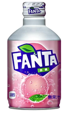 Fanta White Peach Soda -Japan, 300 ml Can