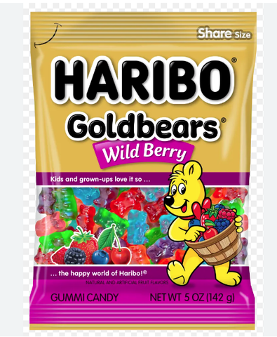 Haribo Wild Berry Goldbears, 5oz (142g) - Parthenon Foods
