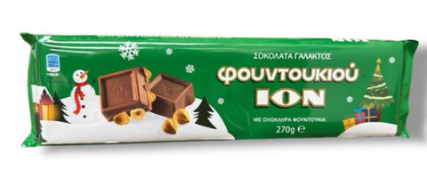 Milk Chocolate with Hazelnuts (ION) Holiday Edition, 270g - Parthenon Foods