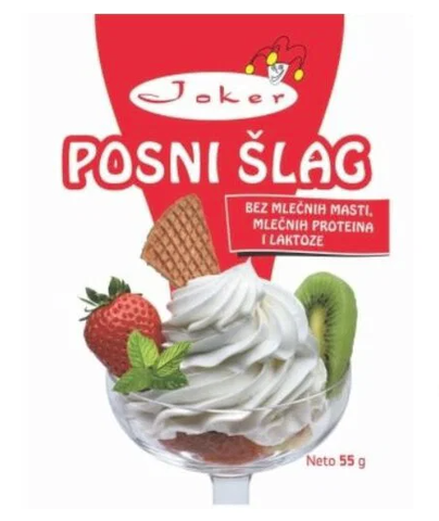 Posni Slag (Vegan Whipped Cream, White) Joker, 55g - Parthenon Foods