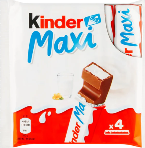Kinder Maxi Chocolate, 84g - Parthenon Foods