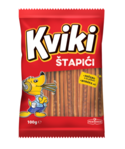 Kviki Stapici, Pretzel Sticks, 100g - Parthenon Foods