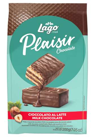 Plaisir Milk Chocolate Covered Wafers (Lago) 200g