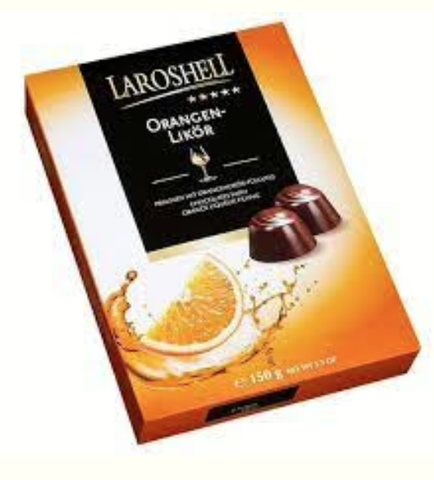 Laroshell Orange Liqueur Filled Chocolates, 150g