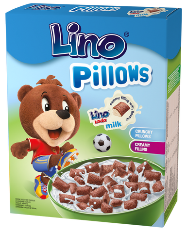 Lino Pillows Milk Crispy Cereal with Milk Filling, 250g - Parthenon Foods