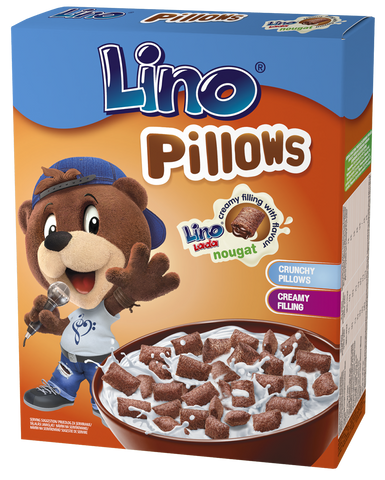 Lino Pillows Nougat Crispy Cereal with Cocoa Filling, 250g - Parthenon Foods
