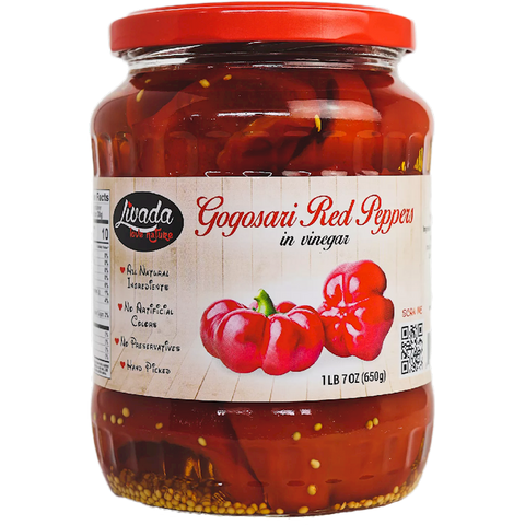 Gogosari Red Peppers in Vinegar (Livada) 650g - Parthenon Foods
