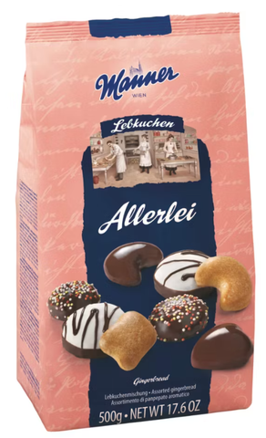 Manner Allerlei Assorted Gingerbread, 500g - Parthenon Foods