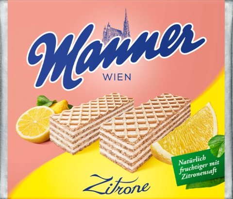 Lemon Cream Filled Wafers (Manner) 75g - Parthenon Foods