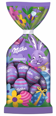 Milka Easter Eggs Alpine Milk, 100g Bag - Parthenon Foods