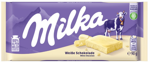 Milka White Chocolate, 90g - Parthenon Foods