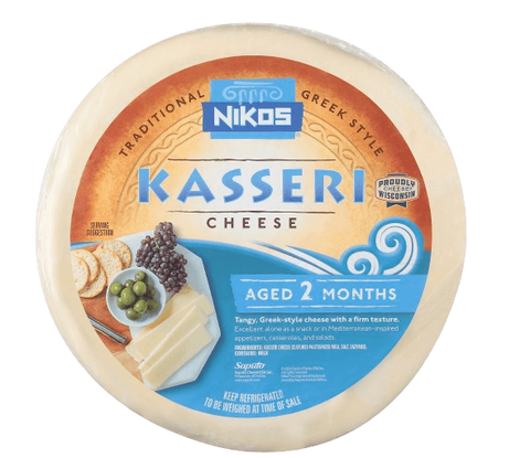 Kasseri Cheese (Stella) Wheel, Approx. 9-10 lbs or Niko's Brand - Parthenon Foods