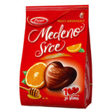 Honey Heart - Orange, Chocolate Coated Filled Honey Cakes (Pionir) 150g - Parthenon Foods
