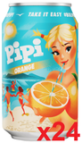 Pipi Orange Soft Drink CASE (24 x 330 ml) Cans - Parthenon Foods