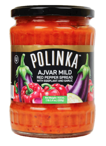 Ajvar Mild, Red Pepper Spread (Polinka) 19.4 oz (550g)