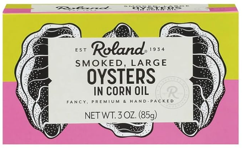 Smoked Oysters, Large (Roland) 3.0 oz (85g) - Parthenon Foods