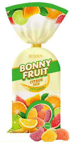 Bonny Fruit Citrus Mix Jelly Sweets (ROSHEN) 200g - Parthenon Foods