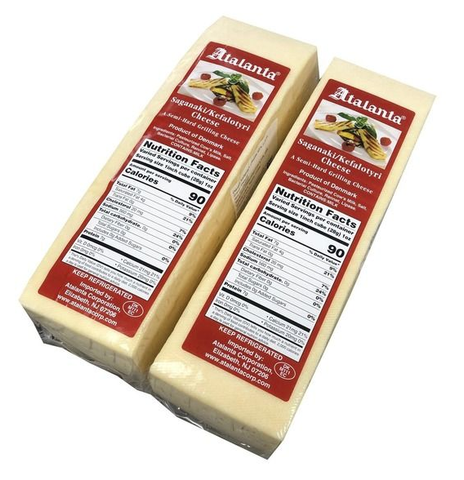 Saganaki/Kefalotiri Cheese CASE, approx. (2 x 6.25 lb pcs) approx. 12.5 lbs total - Parthenon Foods