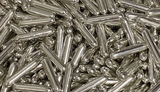 Decorative Silver Dragees, Macaroni, approx. 1.3oz - Parthenon Foods