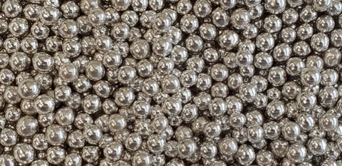 Decorative Silver Dragees, No.6 Sphere, approx. 1.3oz - Parthenon Foods