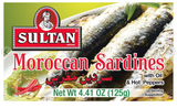 Moroccan Sardines with Oil & Hot Peppers (Sultan) 125g - Parthenon Foods