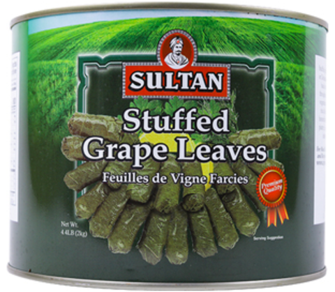 Stuffed Grape Leaves (Sultan) 70 oz (2kg) - Parthenon Foods