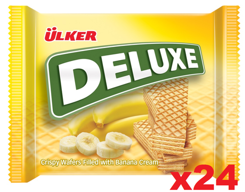 Deluxe Wafers with Banana Filling (Ulker) CASE (24 x 39g) - Parthenon Foods