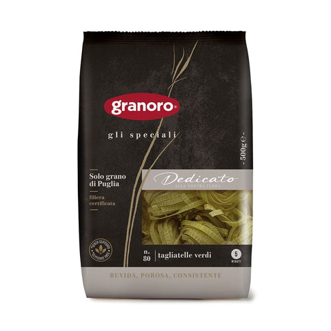 Tagliatelle Spinach N.80 Pasta Nest (Granoro) 500g - Parthenon Foods