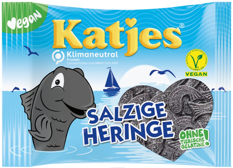 Salzige Heringe, Salted Black Licorice (Katjes) 175g - Parthenon Foods