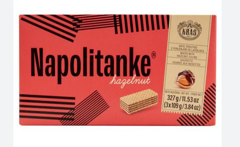 Napolitanke Hazelnut Wafers (Kras) 327 g - Parthenon Foods