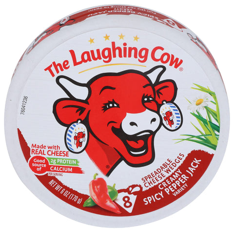 Laughing Cow Creamy Spicy Pepper Jack Wedges 8 pieces, 6 oz - Parthenon Foods
