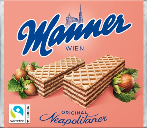 Hazelnut Cream Filled Wafers (Manner) 75g - Parthenon Foods