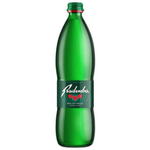 Radenska Natural Sparkling Mineral Water, 750 ml GLASS - Parthenon Foods