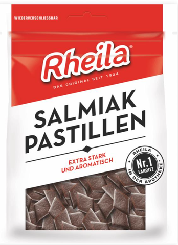 Rheila Salmiak Pastillen - Licorice, 90g - Parthenon Foods