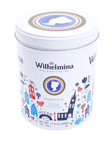 Wilhelmina Peppermints, 1 lb 0.6 oz (500g) TIN - Parthenon Foods