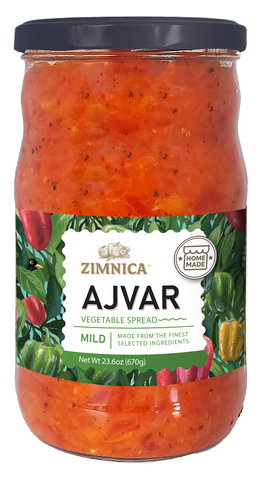 Ajvar Vegetable Spread, Mild (Zimnica) 23.6 oz - Parthenon Foods