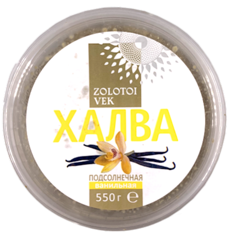 Sunflower Seed Halva, Vanilla (Zolotoi Vek) 550g - Parthenon Foods