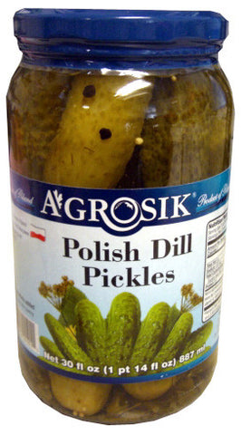 Polish Dill Pickles (Agrosik) 30oz - Parthenon Foods